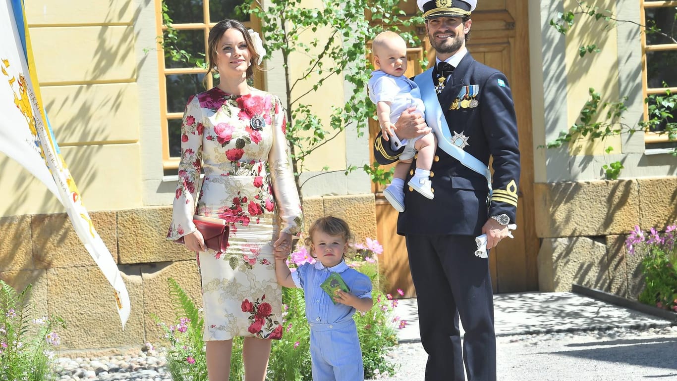 Familienglück: Prinzessin Sofia und Prinz Carl Philip mit ihren Söhnen, Prinz Gabriel und Prinz Alexander.