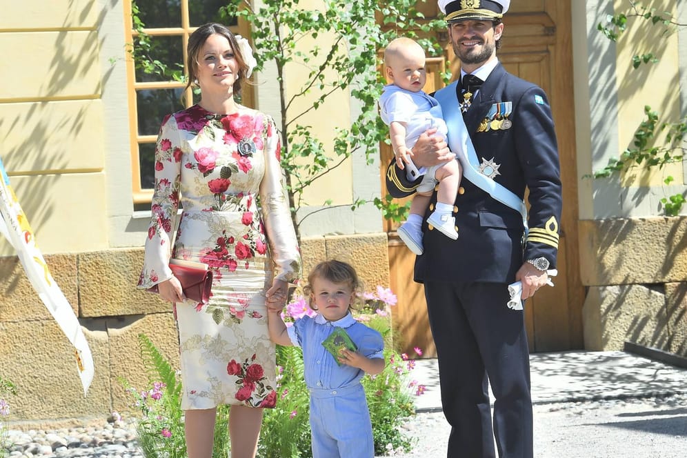 Familienglück: Prinzessin Sofia und Prinz Carl Philip mit ihren Söhnen, Prinz Gabriel und Prinz Alexander.