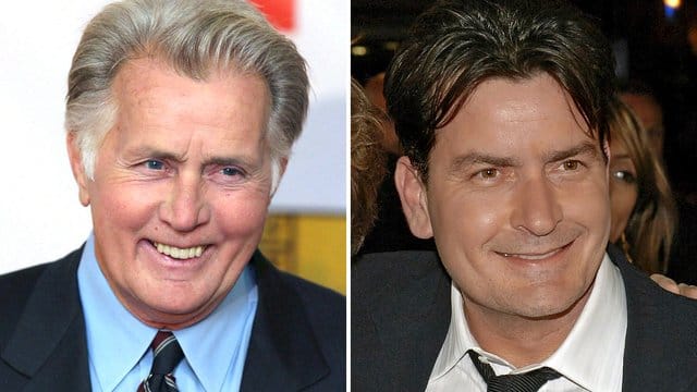 Martin Sheen (l) musste evakuiert werden, sein Sohn Charlie ist in großer Sorge.