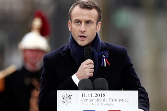 Frankreichs Präsident Emmanuel Macron: In seiner Rede warnte er vor dem wieder erstarkenden Nationalismus.