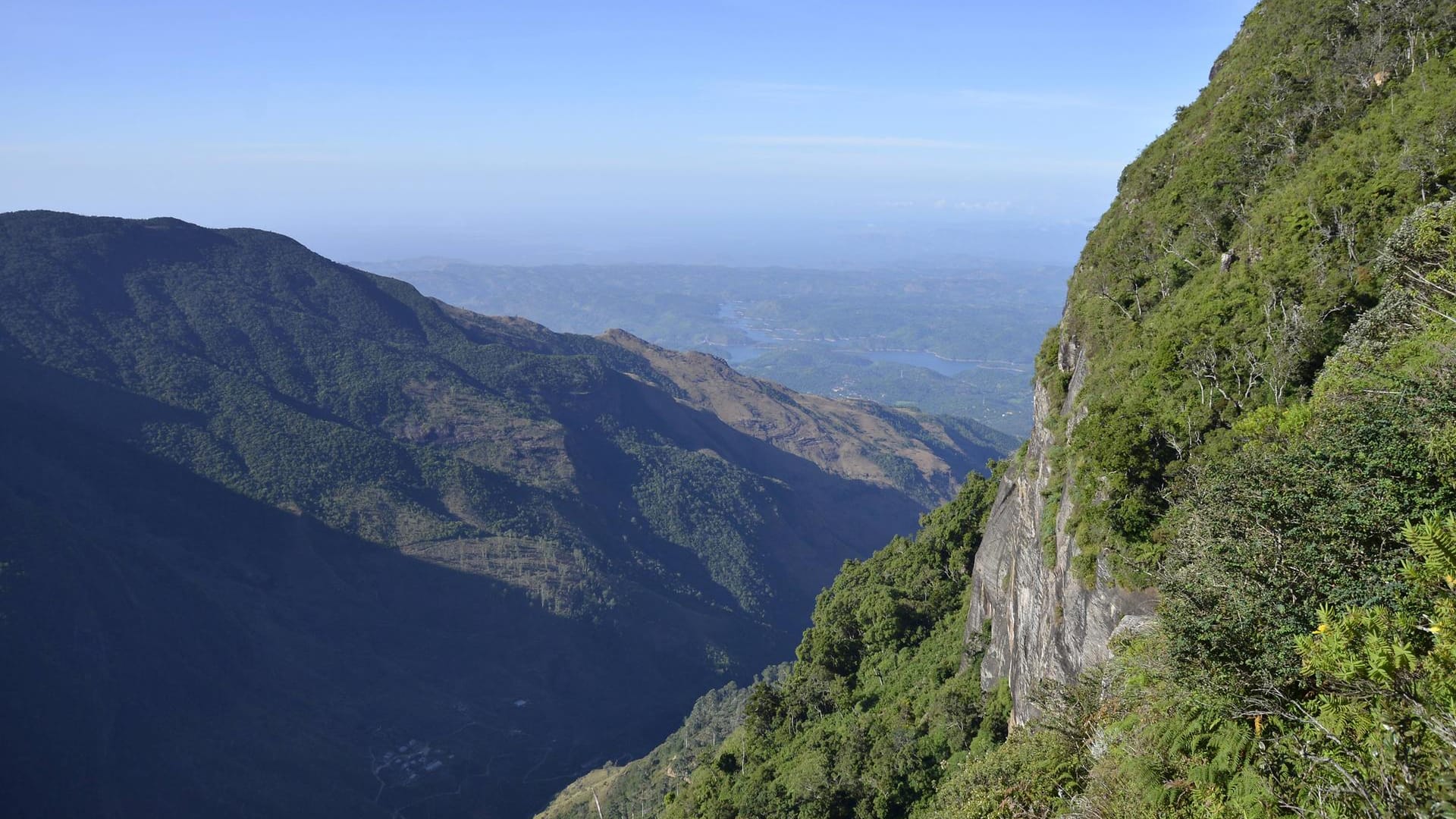 Horton Plains Nationalpark in Sri Lanka: Eine Frau ist bei dem Versuch ein Foto zu schießen von einer Felsklippe gestürzt. Horton Plains Nationalpark in Sri Lanka: Eine Frau ist bei dem Versuch ein Foto zu schießen von einer Felsklippe gestürzt.