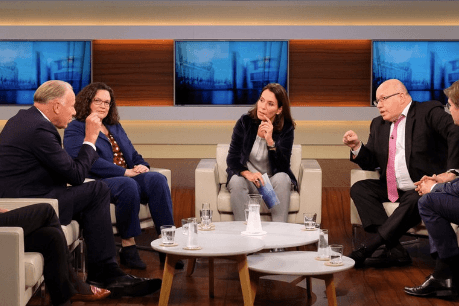 Talkrunde bei "Anne Will": Über das Schicksal der deutschen Volksparteien diskutieren Andrea Nahles, Peter Altmaier, Ursula Münch, Christoph Schwennicke und Jürgen Trittin.
