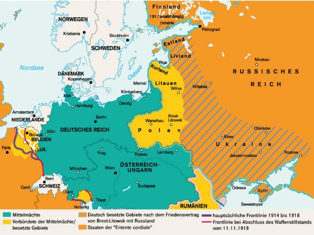 Europa im Ersten Weltkrieg.