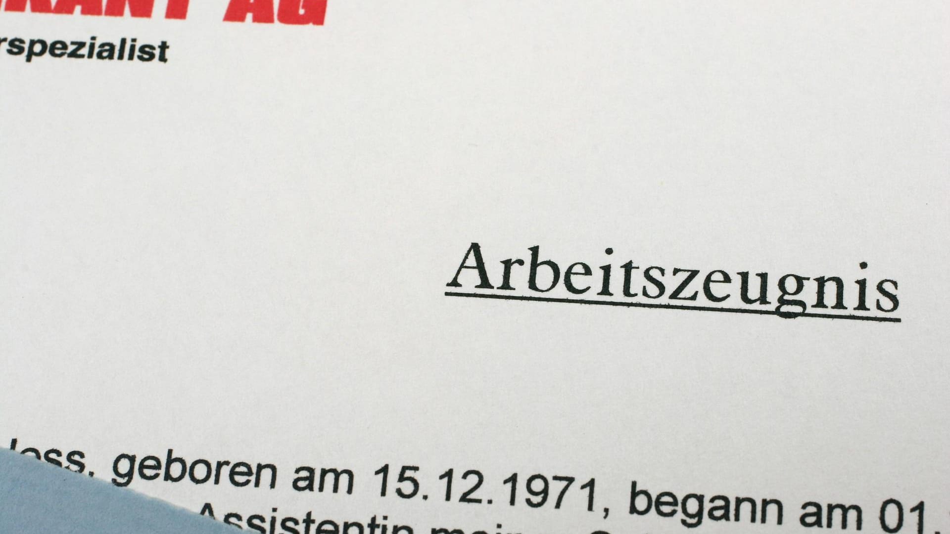 Arbeitszeugnis