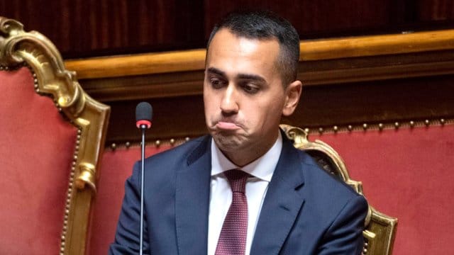 Italiens stellvertretender Ministerpräsident Luigi Di Maio Anfang Oktober während einer Anhörung im Senat in Rom. Italiens stellvertretender Ministerpräsident Luigi Di Maio Anfang Oktober während einer Anhörung im Senat in Rom.