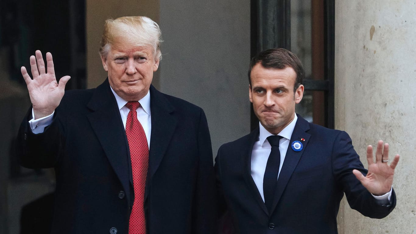 Misstöne zwischen den USA und Frankreich: Trump und Macron am Wochenende in Paris.