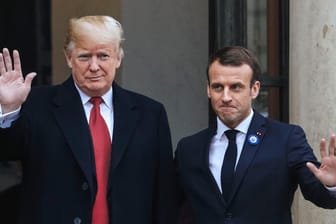 Misstöne zwischen den USA und Frankreich: Trump und Macron am Wochenende in Paris.