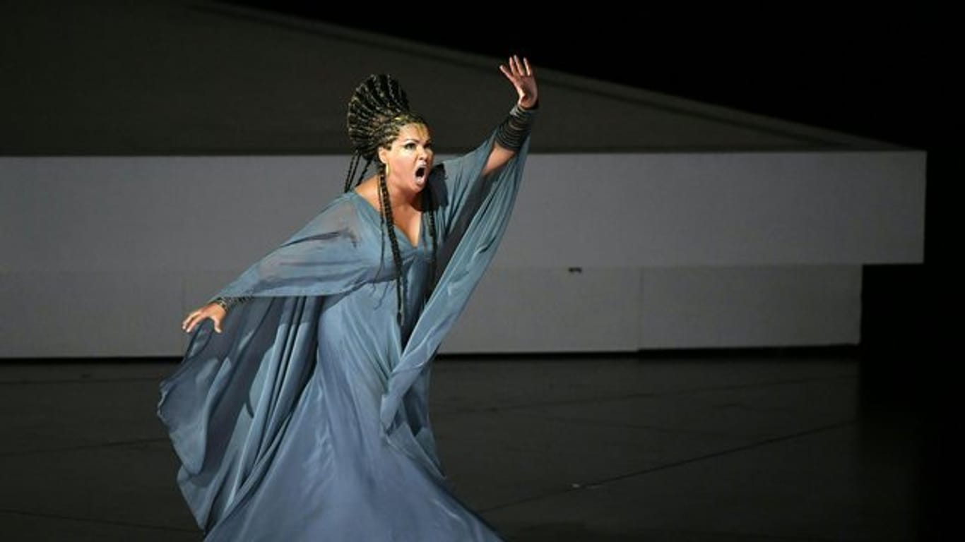 Anna Netrebko 2017 als Aida bei den Salzburger Festspielen.