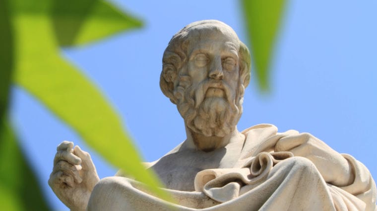 Statue des griechischen Philosophen Platon.