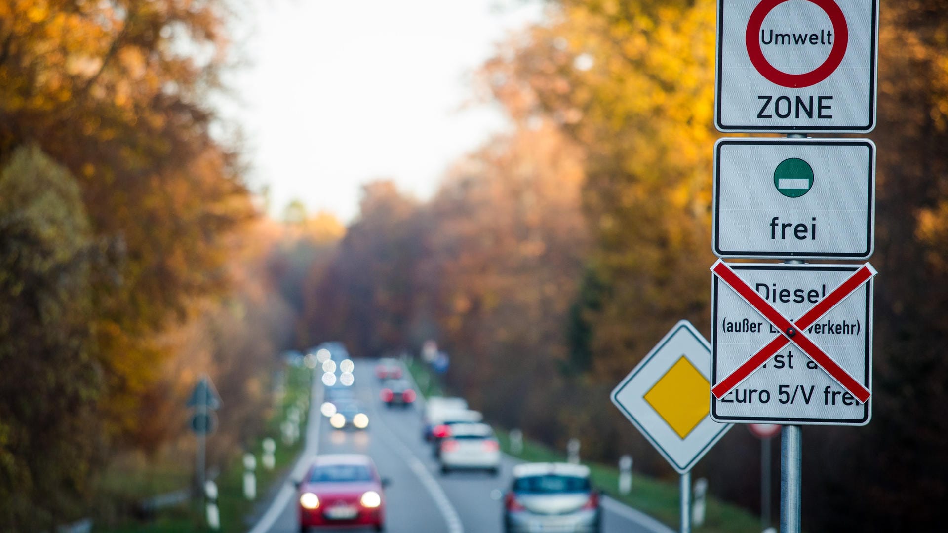 Diesel-Fahrverbotszone in Stuttgart.