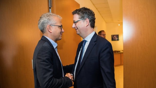 Künftige Koalitionäre? Tarek Al-Wazir (l. Künftige Koalitionäre? Tarek Al-Wazir (l.