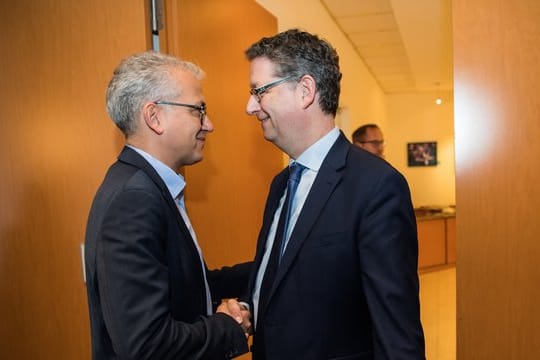 Künftige Koalitionäre? Tarek Al-Wazir (l.