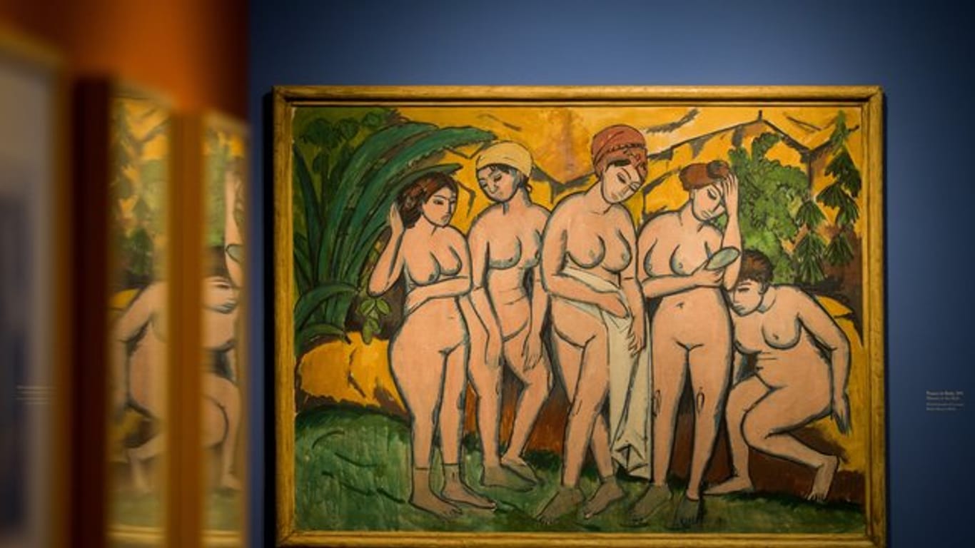 Ernst Ludwig Kirchner, Frauen im Bade, 1911.