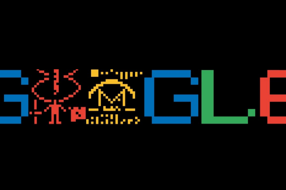 Ein Screenshot des Google-Doodles zum Jubiläum der Arecibo-Botschaft: Am 16. November 2018 ist es 44 Jahre her, dass die verschlüsselte Botschaft ins All geschickt wurde.