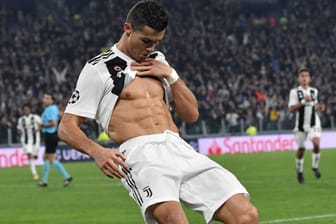 Muskeln raus: Auch bei Juventus Turin lässt sich Cristiano Ronaldo neue Torjubel einfallen.