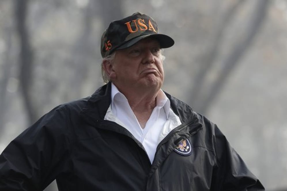 US-Präsident Donald Trump im von den Waldbränden verwüsteten Kalifornien.