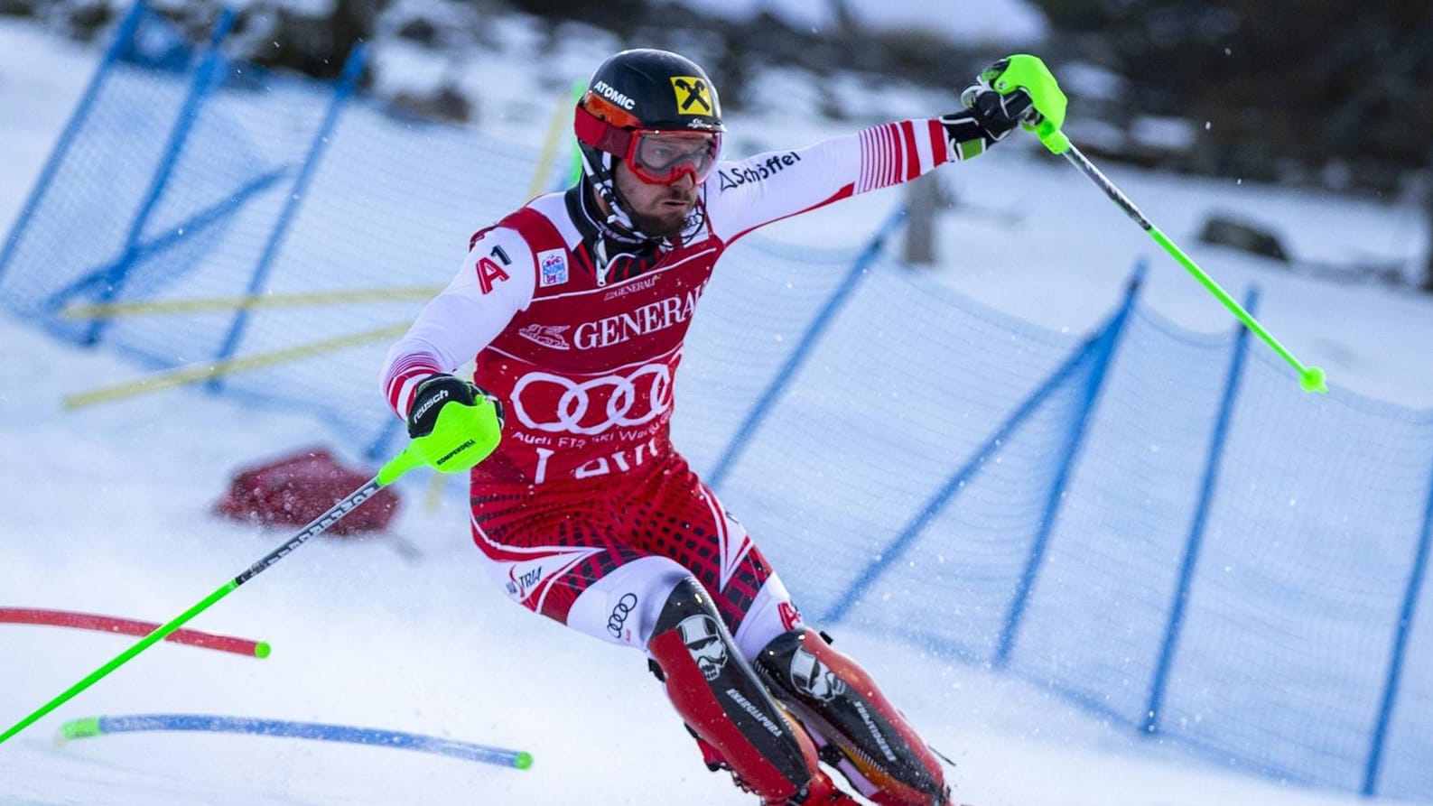 Marcel Hirscher auf der Piste in Levi.