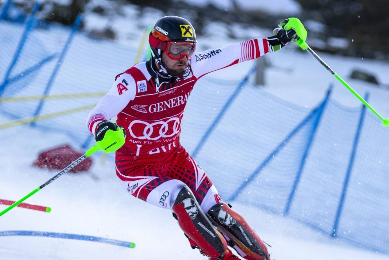 Marcel Hirscher auf der Piste in Levi.