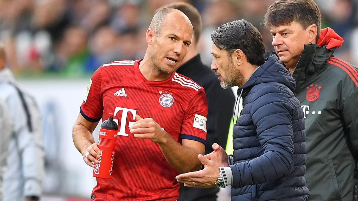 In ständiger Kommunikation: Arjen Robben (l.) und Niko Kovac.