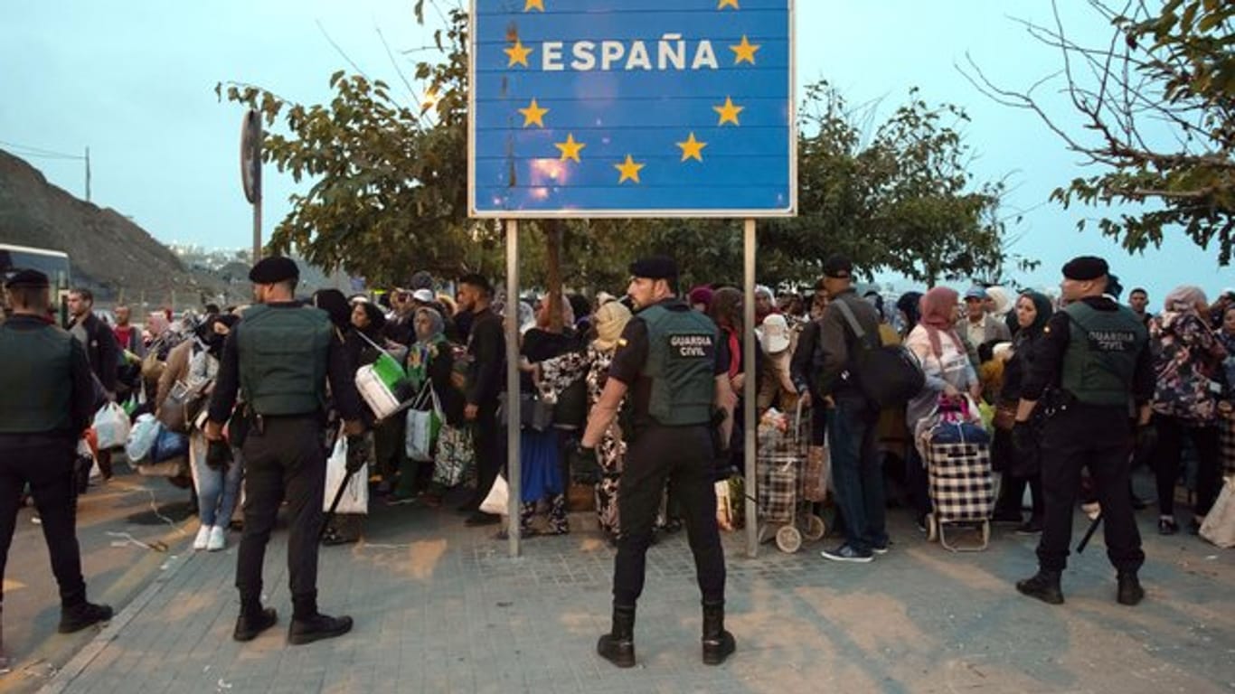 Lage an der Grenze zwischen Spanien und Marokko.