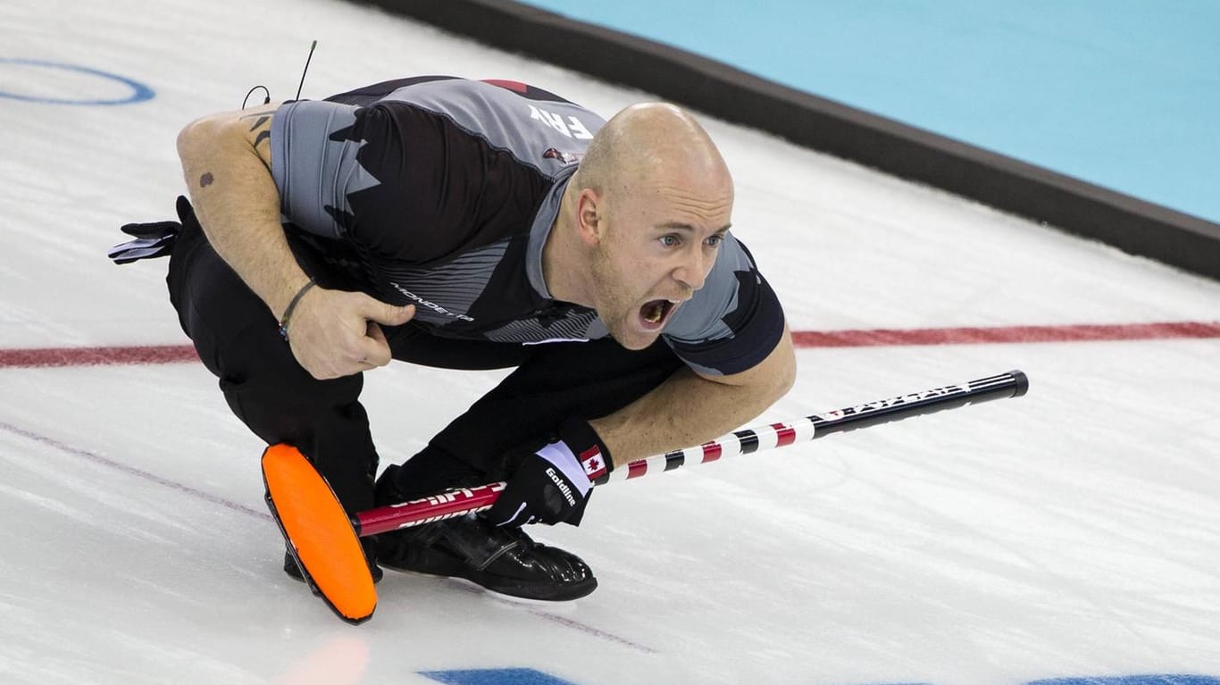 Ryan Fry in Aktion: Der Kanadier schreit bei Olympia 2014 in Sotschi Anweisungen an sein Team.