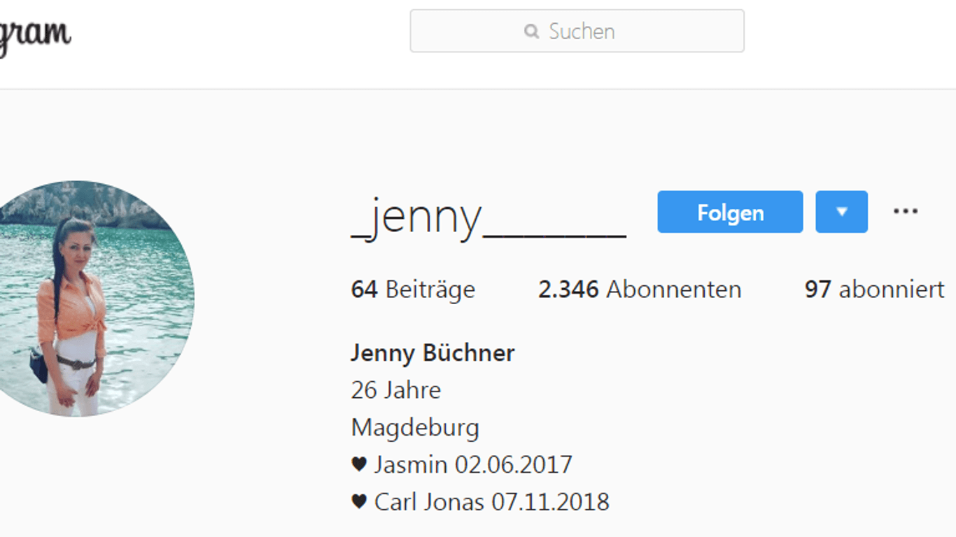 Jenny Büchner: Die Tochter von Jens Büchner hat zwei Kinder, wie ihr Instagram-Profil verrät.