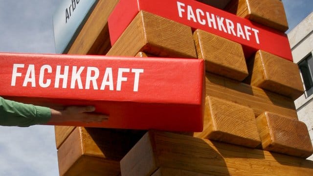 Demonstration vor dem Arbeitsministerium in Berlin.