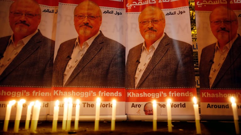 Eine Trauerfeier für den getöteten Journalisten Jamal Khashoggi: Noch immer ist nicht klar, was sich in der saudischen Botschaft in Istanbul abgespielt hat.