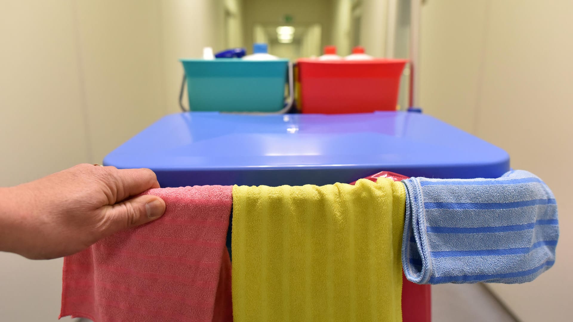 Ein Reinigungswagen: Eine Putzfrau muss sich vor Gericht verantworten, da sie mehrere Arbeitgeber um mehr als 400.000 Euro geschädigt haben soll. Ein Reinigungswagen: Eine Putzfrau muss sich vor Gericht verantworten, da sie mehrere Arbeitgeber um mehr als 400.000 Euro geschädigt haben soll.
