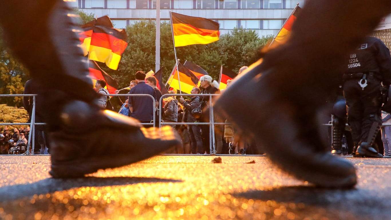 Demonstration in Chemnitz: Rechtsextreme Vorfälle beunruhigen zunehmend ausländische Investoren.