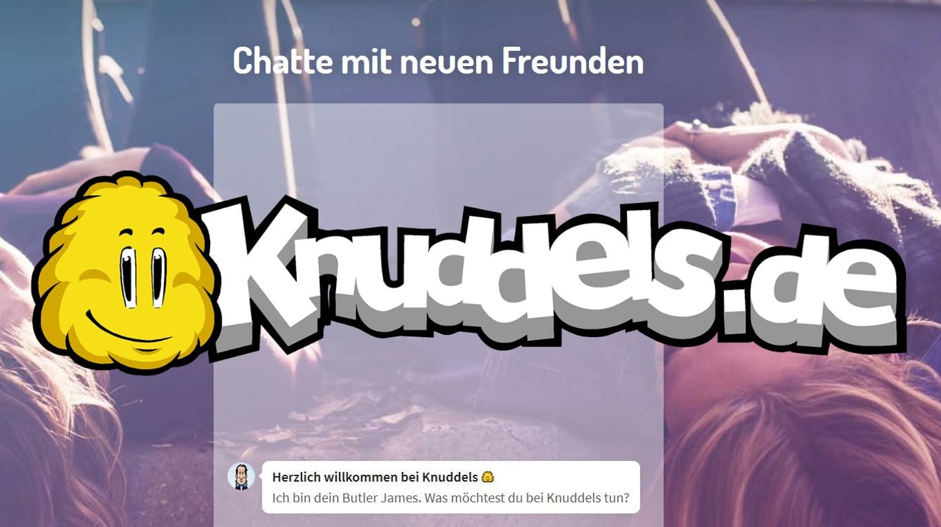 Ein Screenshot von der Seite Knuddels.de mit Logo (Fotomontage): Das Unternehmen muss wegen ein Bußgeld zahlen, weil Passwörter von Nutzern unverschlüsselt gespeichert worden sind.