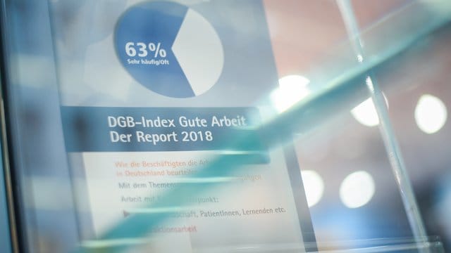 Laut dem DGB-Index Gute Arbeit 2018 fühlen sich mehr als die Hälfte der Beschäftigten in Deutschland bei der Arbeit häufig gehetzt und unter Zeitdruck. Laut dem DGB-Index Gute Arbeit 2018 fühlen sich mehr als die Hälfte der Beschäftigten in Deutschland bei der Arbeit häufig gehetzt und unter Zeitdruck.