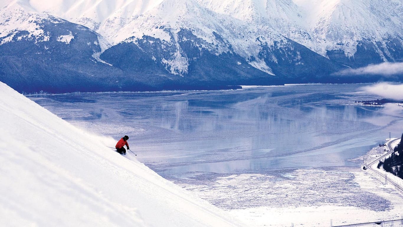 Skigebiet Alyeska: Durchschnittlich fallen hier 17 Meter Schnee pro Jahr.