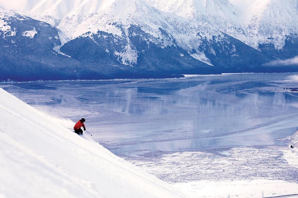Skigebiet Alyeska: Durchschnittlich fallen hier 17 Meter Schnee pro Jahr.