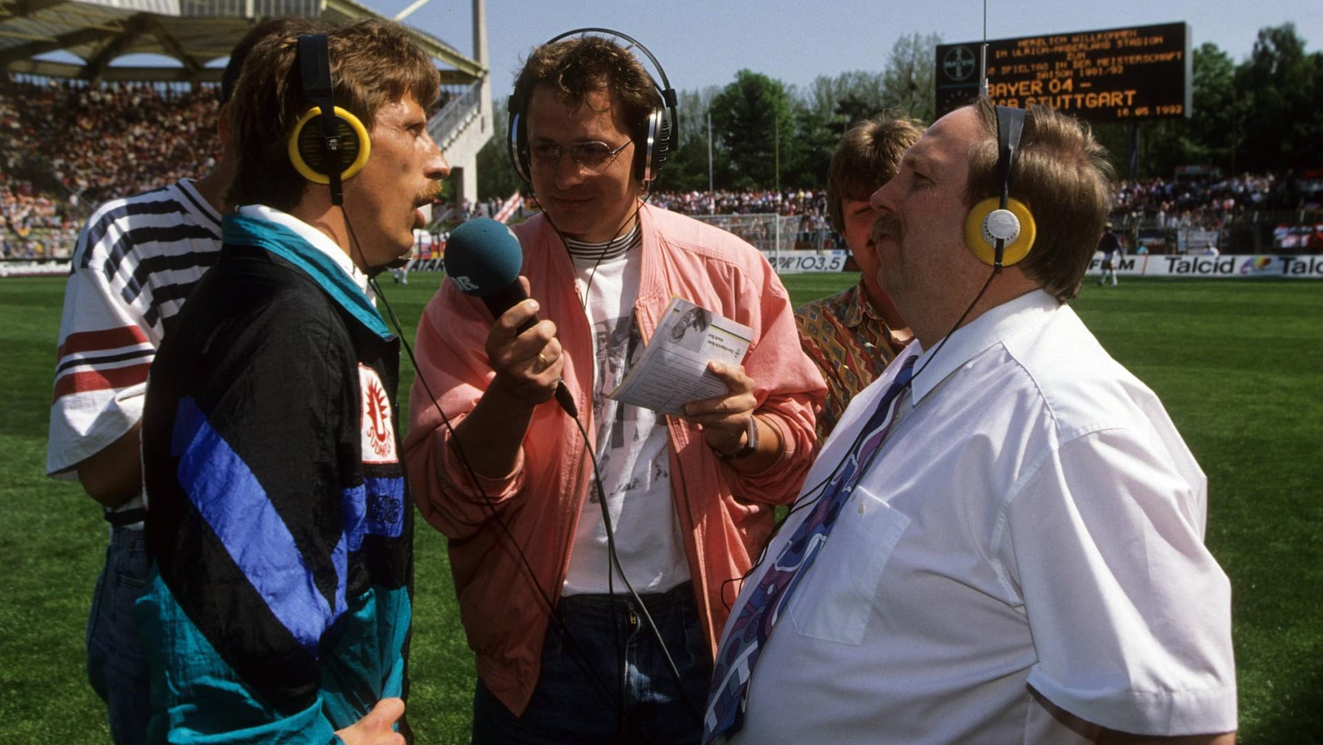 Bild vom 16. Mai 1992: Reiner Calmund (r.) mit dem damaligen Stuttgart Trainer Christoph Daum (l.), den er 1996 nach Leverkusen holte.