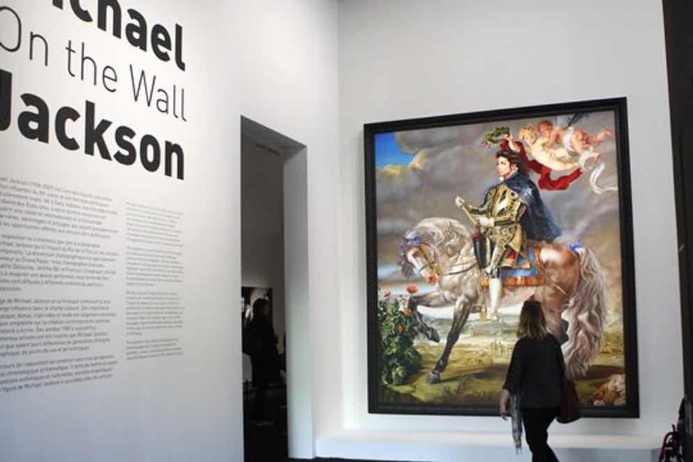 "Michael Jackson on the Wall" im Grand Palais mit dem "Reiterporträt des Königs Philipp II.