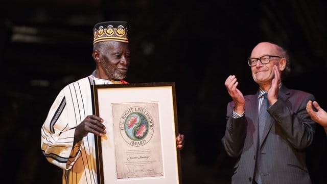 Yacouba Sawadogo, Bauer aus Burkina Faso, erhält in Stockholm den Right Livelihood Award. Yacouba Sawadogo, Bauer aus Burkina Faso, erhält in Stockholm den Right Livelihood Award.