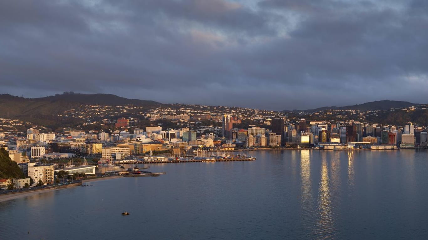 Panoramaansicht der neuseeländischen Hauptstadt Wellington: Erdbeben stellen in Neuseeland keine Seltenheit dar.