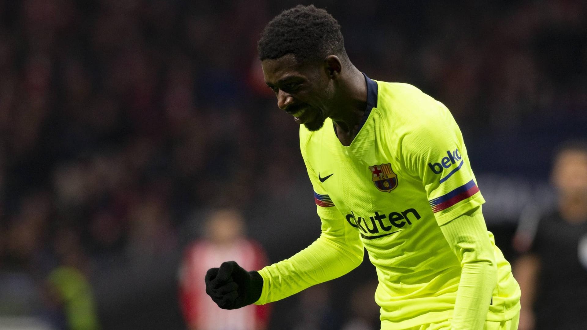 Pure Freude: Ousmane Dembélé erzielte gegen Atletico seinen sechsten Saisontreffer.