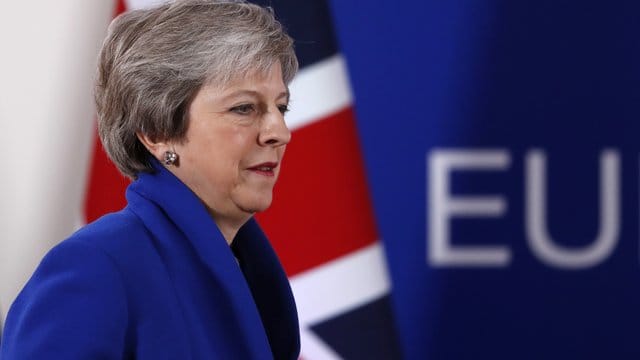 Theresa May, Premierministerin von Großbritannien, trifft zu einer Pressekonferenz zum Abschluss des EU-Gipfels ein.