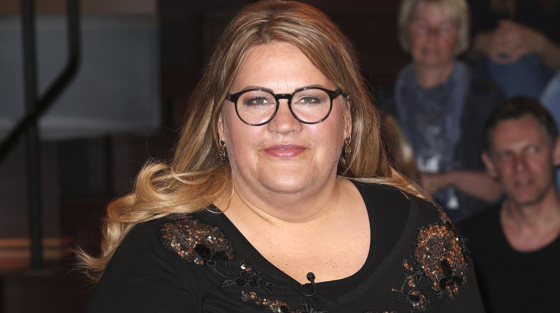 Ilka Bessin bei der Aufzeichnung der ZDF Talkshow Markus Lanz im Fernsehmacher Studio im Phoenixhof.