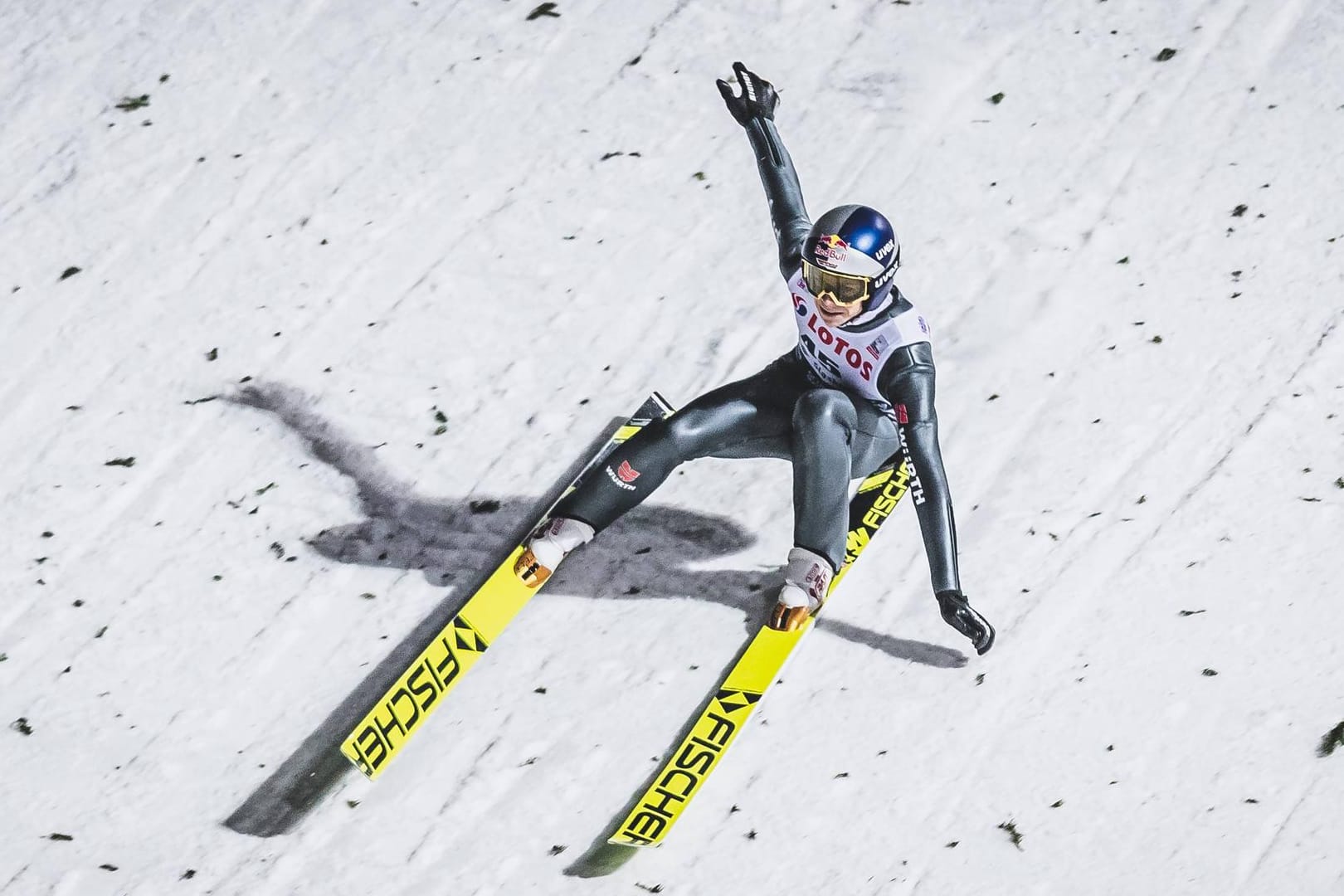 Andreas Wellinger auf der Schanze in Ruka.