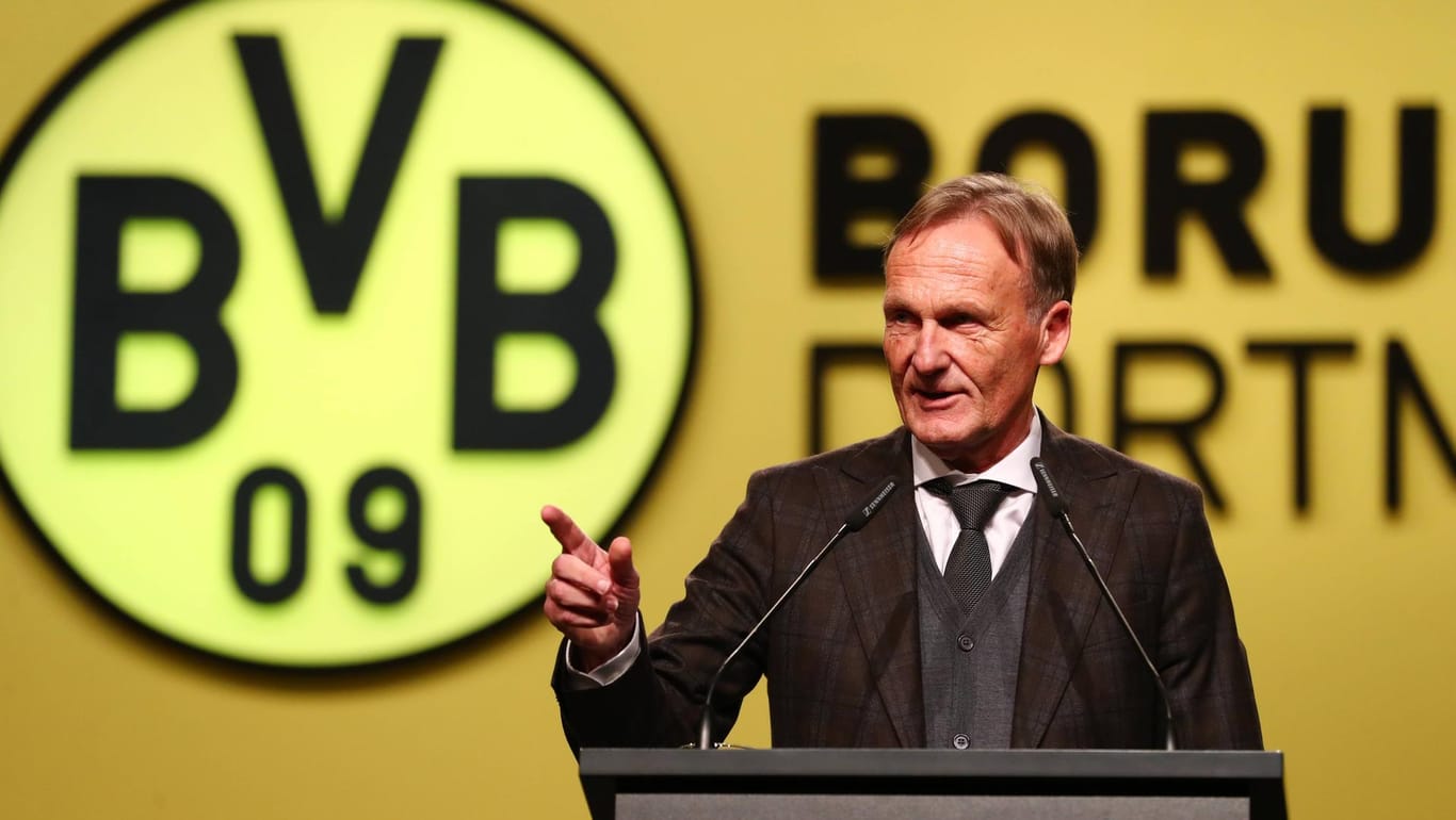 Hans-Joachim Watzke bei der Jahreshauptversammlung des BVB.