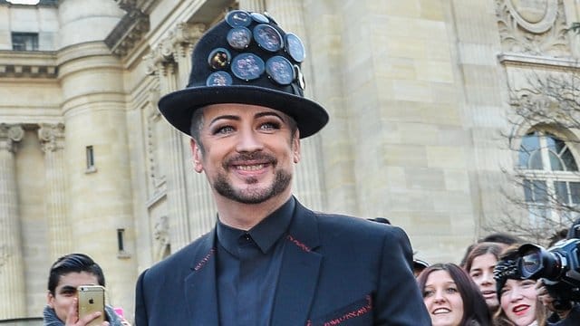 Boy George bei der Dior Fashion Show in Paris 2017.