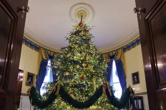 Üppig geschmückt: der offizielle Weihnachtsbaum des Weißen Hauses.