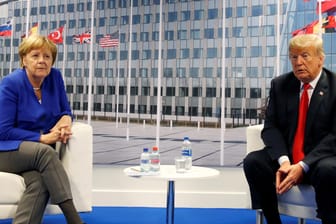 Angela Merkel, Donald Trump beim Nato-Gipfel in Brüssel: Auch die Regierungschefs haben gegensätzliche Einstellungen zum transatlantischen Verhältnis