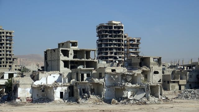 Ruinen im syrischen Harasta. Ruinen im syrischen Harasta.