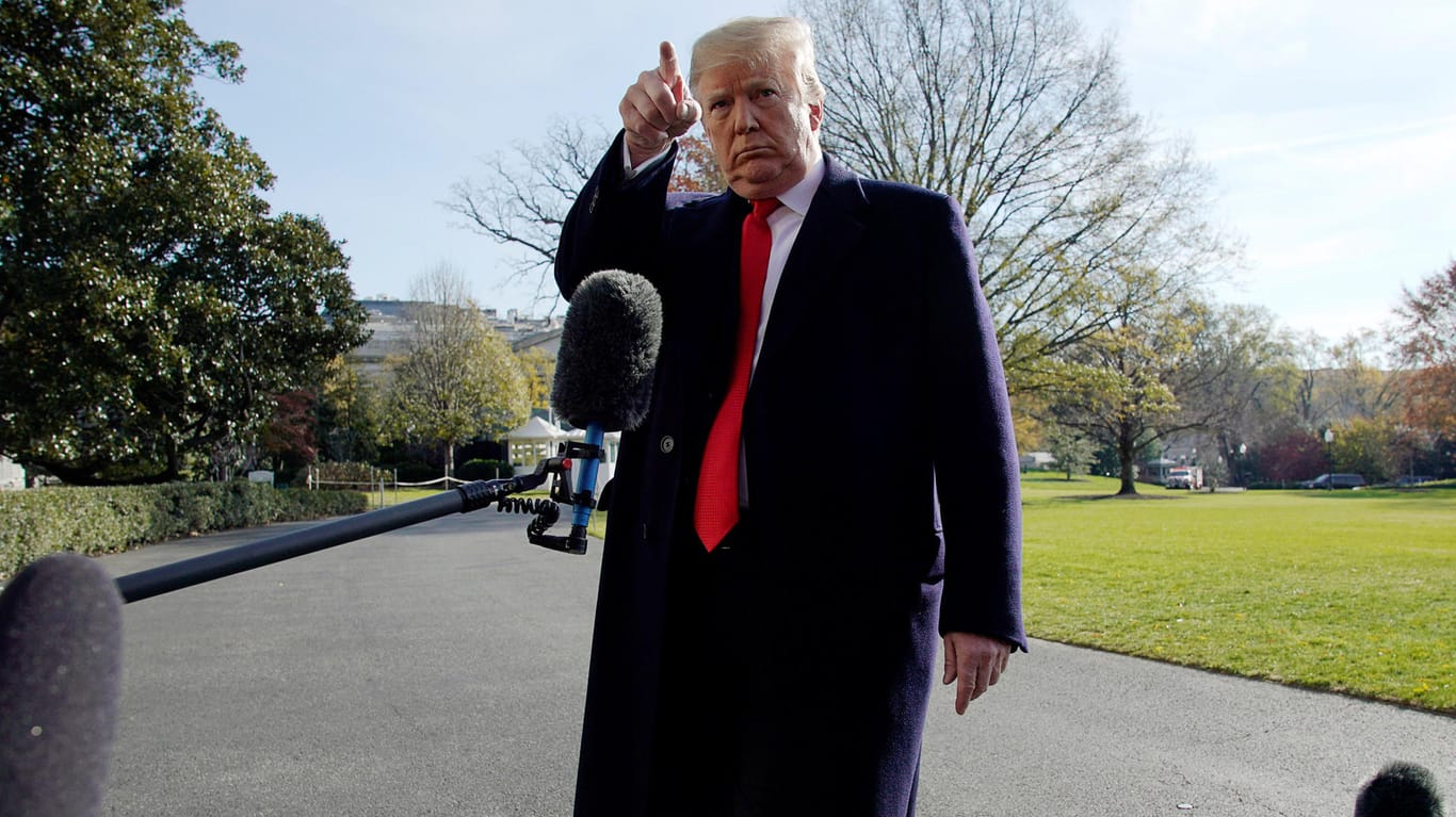 US-Präsident Donald Trump beim G20-Gipfel in Argentinien: Trump bezeichnet das Geständnis von Cohen als Lüge.