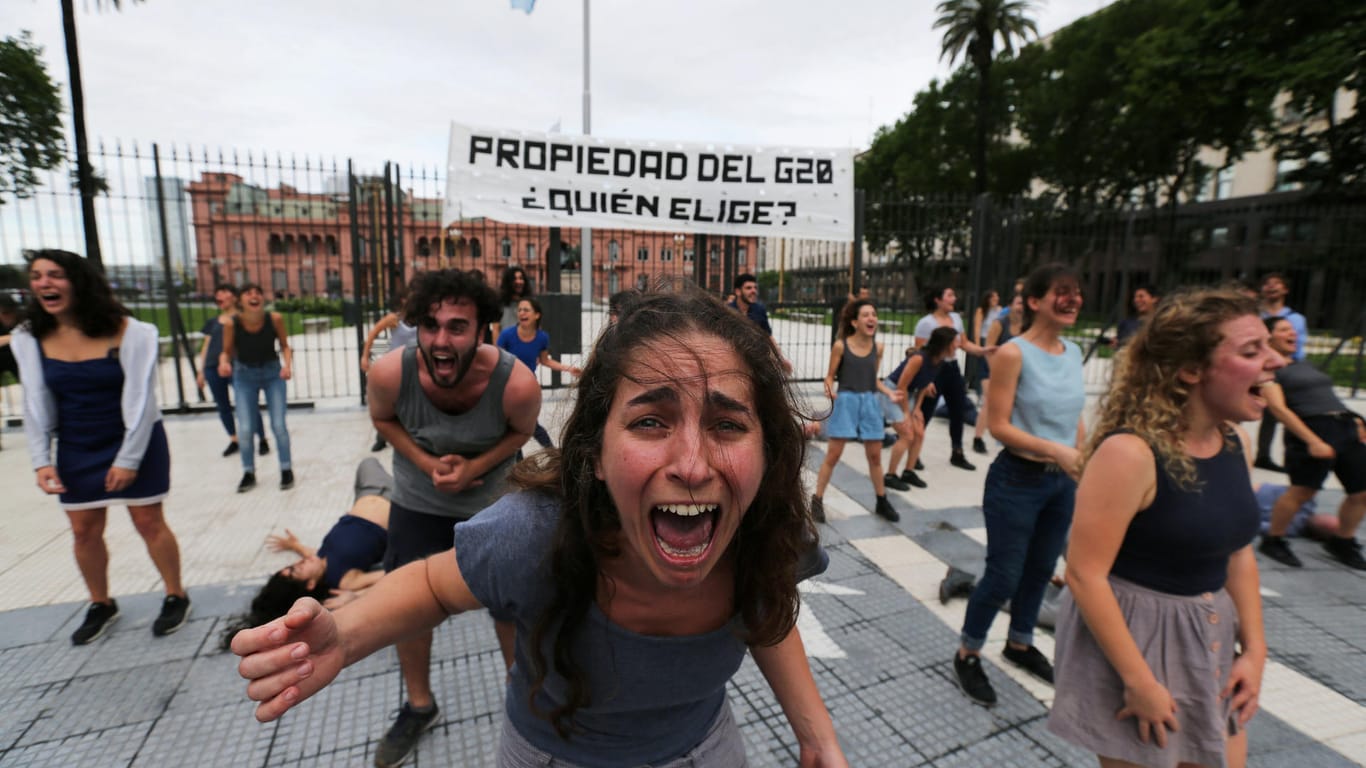 Protest gegen G20 in Buenos Aires.