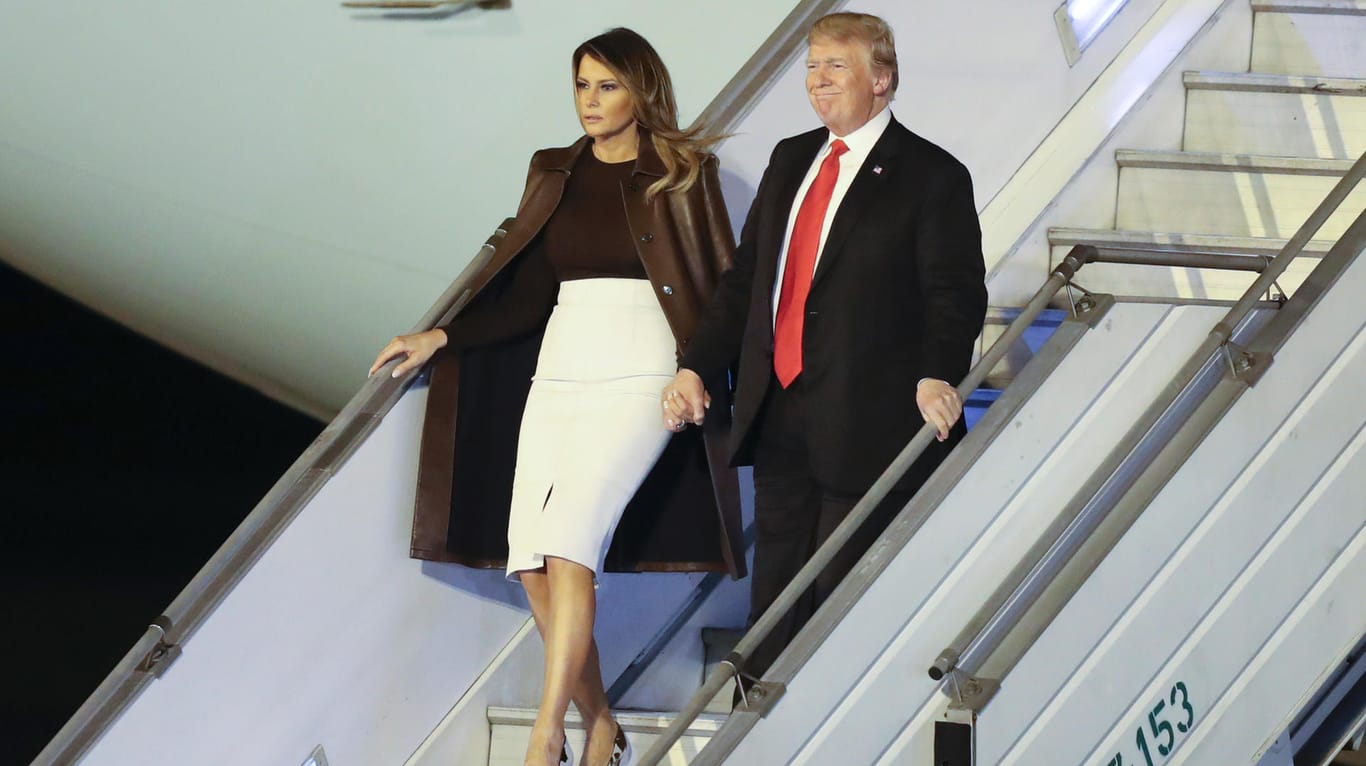 Donald und Melania Trump bei der Ankunft in Buenos Aires: In Gedanken zu Hause
